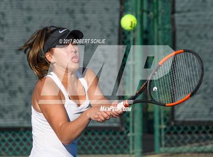 Thumbnail 3 in Dougherty Valley vs St Francis (CIF NorCal Regional Girls Tennis Championships) photogallery.