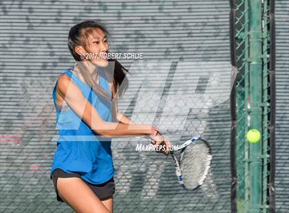 Thumbnail 3 in Dougherty Valley vs St Francis (CIF NorCal Regional Girls Tennis Championships) photogallery.