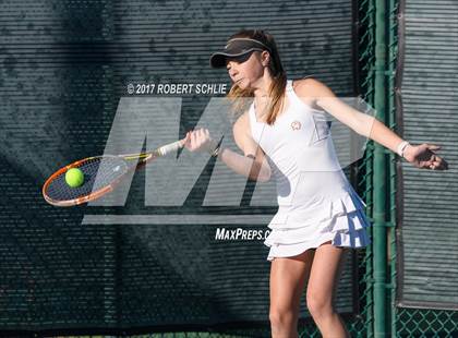 Thumbnail 3 in Dougherty Valley vs St Francis (CIF NorCal Regional Girls Tennis Championships) photogallery.