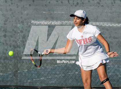 Thumbnail 2 in Dougherty Valley vs St Francis (CIF NorCal Regional Girls Tennis Championships) photogallery.