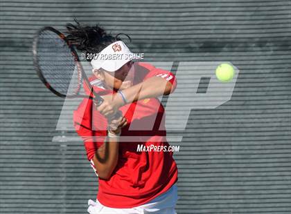 Thumbnail 2 in Dougherty Valley vs St Francis (CIF NorCal Regional Girls Tennis Championships) photogallery.