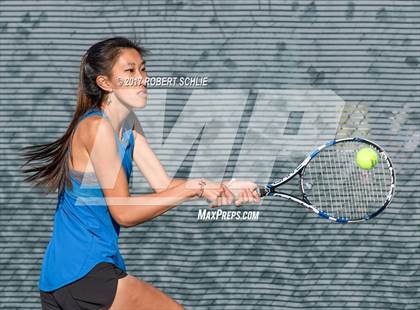 Thumbnail 3 in Dougherty Valley vs St Francis (CIF NorCal Regional Girls Tennis Championships) photogallery.