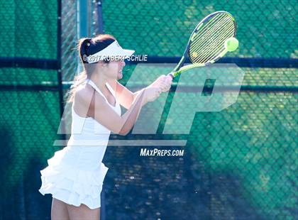 Thumbnail 2 in Dougherty Valley vs St Francis (CIF NorCal Regional Girls Tennis Championships) photogallery.
