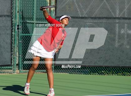 Thumbnail 3 in Dougherty Valley vs St Francis (CIF NorCal Regional Girls Tennis Championships) photogallery.