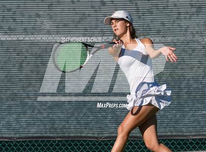 Thumbnail 3 in Dougherty Valley vs St Francis (CIF NorCal Regional Girls Tennis Championships) photogallery.