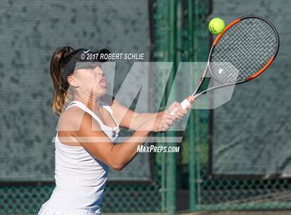 Thumbnail 2 in Dougherty Valley vs St Francis (CIF NorCal Regional Girls Tennis Championships) photogallery.