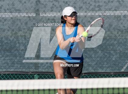 Thumbnail 3 in Dougherty Valley vs St Francis (CIF NorCal Regional Girls Tennis Championships) photogallery.