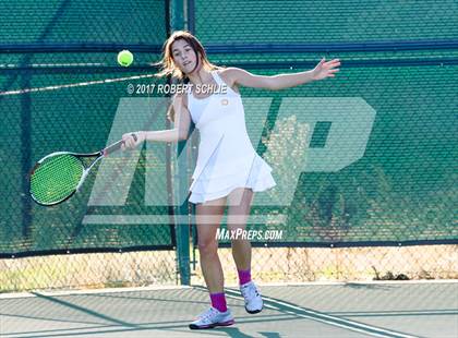 Thumbnail 1 in Dougherty Valley vs St Francis (CIF NorCal Regional Girls Tennis Championships) photogallery.