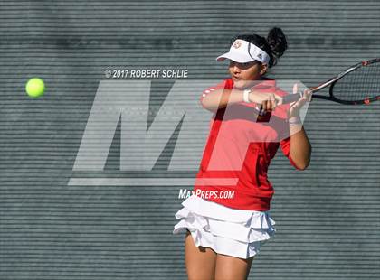 Thumbnail 2 in Dougherty Valley vs St Francis (CIF NorCal Regional Girls Tennis Championships) photogallery.