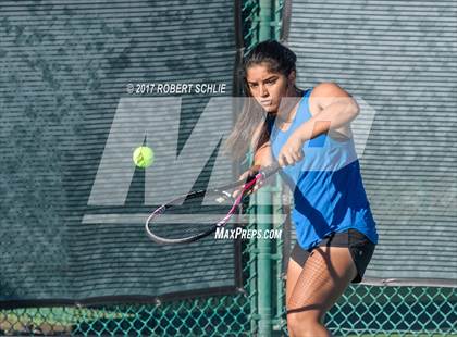 Thumbnail 3 in Dougherty Valley vs St Francis (CIF NorCal Regional Girls Tennis Championships) photogallery.