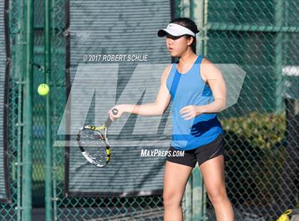 Thumbnail 2 in Dougherty Valley vs St Francis (CIF NorCal Regional Girls Tennis Championships) photogallery.