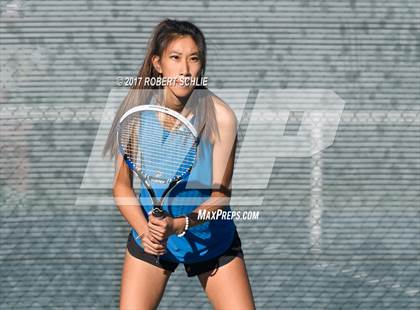 Thumbnail 1 in Dougherty Valley vs St Francis (CIF NorCal Regional Girls Tennis Championships) photogallery.