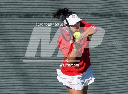 Thumbnail 1 in Dougherty Valley vs St Francis (CIF NorCal Regional Girls Tennis Championships) photogallery.