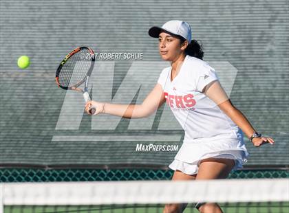 Thumbnail 2 in Dougherty Valley vs St Francis (CIF NorCal Regional Girls Tennis Championships) photogallery.