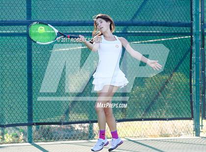 Thumbnail 3 in Dougherty Valley vs St Francis (CIF NorCal Regional Girls Tennis Championships) photogallery.