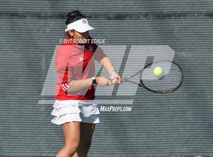 Thumbnail 1 in Dougherty Valley vs St Francis (CIF NorCal Regional Girls Tennis Championships) photogallery.