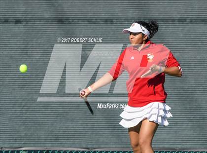 Thumbnail 3 in Dougherty Valley vs St Francis (CIF NorCal Regional Girls Tennis Championships) photogallery.