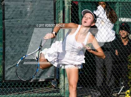 Thumbnail 2 in Dougherty Valley vs St Francis (CIF NorCal Regional Girls Tennis Championships) photogallery.