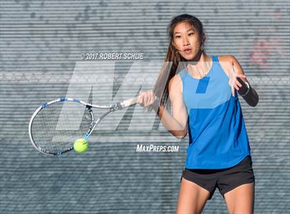 Thumbnail 1 in Dougherty Valley vs St Francis (CIF NorCal Regional Girls Tennis Championships) photogallery.