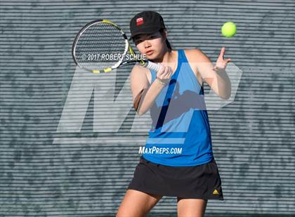 Thumbnail 1 in Dougherty Valley vs St Francis (CIF NorCal Regional Girls Tennis Championships) photogallery.