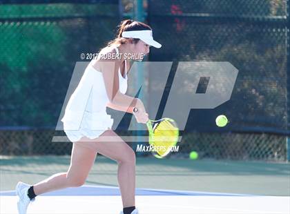 Thumbnail 3 in Dougherty Valley vs St Francis (CIF NorCal Regional Girls Tennis Championships) photogallery.