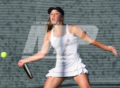 Thumbnail 2 in Dougherty Valley vs St Francis (CIF NorCal Regional Girls Tennis Championships) photogallery.