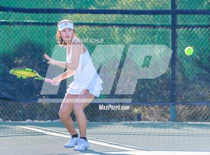 Thumbnail 3 in Dougherty Valley vs St Francis (CIF NorCal Regional Girls Tennis Championships) photogallery.