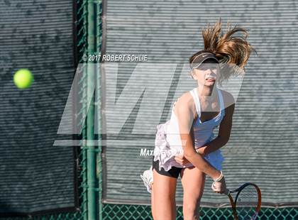 Thumbnail 3 in Dougherty Valley vs St Francis (CIF NorCal Regional Girls Tennis Championships) photogallery.