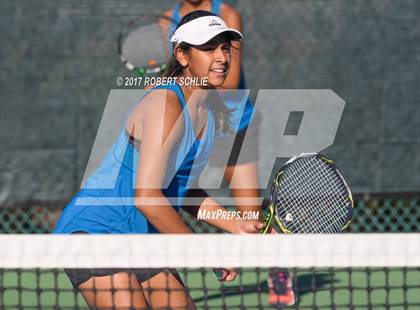 Thumbnail 1 in Dougherty Valley vs St Francis (CIF NorCal Regional Girls Tennis Championships) photogallery.