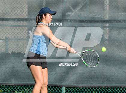 Thumbnail 2 in Dougherty Valley vs St Francis (CIF NorCal Regional Girls Tennis Championships) photogallery.