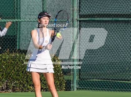 Thumbnail 3 in Dougherty Valley vs St Francis (CIF NorCal Regional Girls Tennis Championships) photogallery.