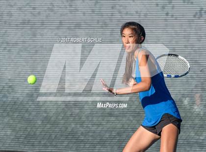 Thumbnail 2 in Dougherty Valley vs St Francis (CIF NorCal Regional Girls Tennis Championships) photogallery.