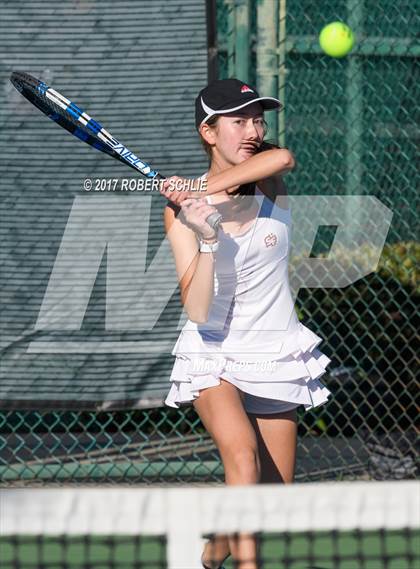 Thumbnail 1 in Dougherty Valley vs St Francis (CIF NorCal Regional Girls Tennis Championships) photogallery.