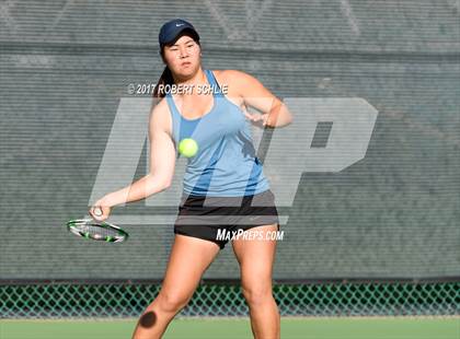 Thumbnail 2 in Dougherty Valley vs St Francis (CIF NorCal Regional Girls Tennis Championships) photogallery.