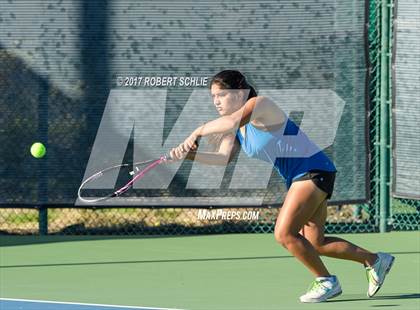 Thumbnail 3 in Dougherty Valley vs St Francis (CIF NorCal Regional Girls Tennis Championships) photogallery.