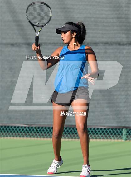 Thumbnail 3 in Dougherty Valley vs St Francis (CIF NorCal Regional Girls Tennis Championships) photogallery.