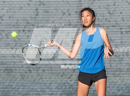 Thumbnail 3 in Dougherty Valley vs St Francis (CIF NorCal Regional Girls Tennis Championships) photogallery.