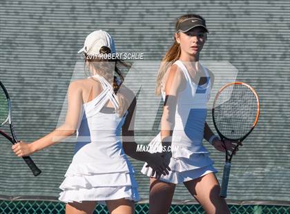 Thumbnail 1 in Dougherty Valley vs St Francis (CIF NorCal Regional Girls Tennis Championships) photogallery.