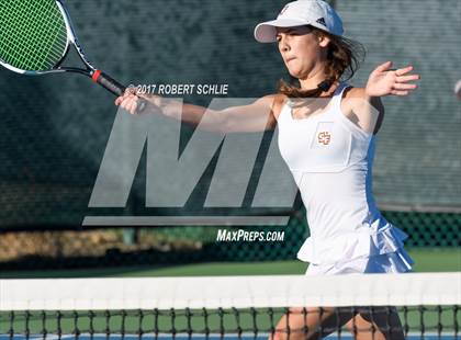 Thumbnail 2 in Dougherty Valley vs St Francis (CIF NorCal Regional Girls Tennis Championships) photogallery.