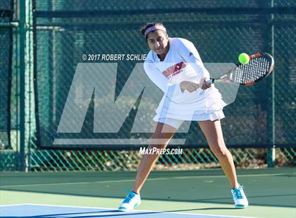 Thumbnail 2 in Dougherty Valley vs St Francis (CIF NorCal Regional Girls Tennis Championships) photogallery.