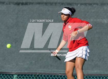 Thumbnail 1 in Dougherty Valley vs St Francis (CIF NorCal Regional Girls Tennis Championships) photogallery.