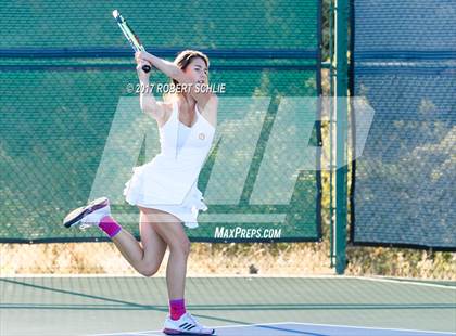 Thumbnail 2 in Dougherty Valley vs St Francis (CIF NorCal Regional Girls Tennis Championships) photogallery.