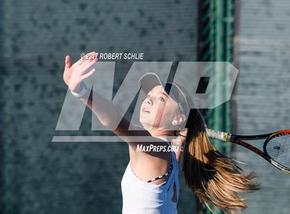 Thumbnail 2 in Dougherty Valley vs St Francis (CIF NorCal Regional Girls Tennis Championships) photogallery.