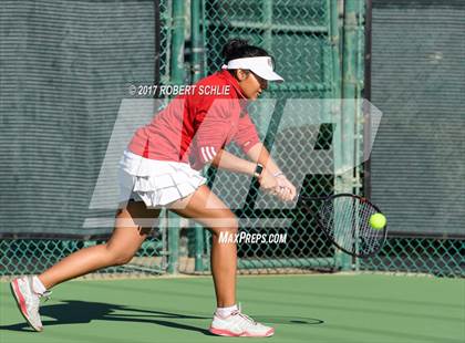 Thumbnail 3 in Dougherty Valley vs St Francis (CIF NorCal Regional Girls Tennis Championships) photogallery.
