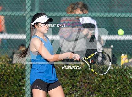 Thumbnail 3 in Dougherty Valley vs St Francis (CIF NorCal Regional Girls Tennis Championships) photogallery.