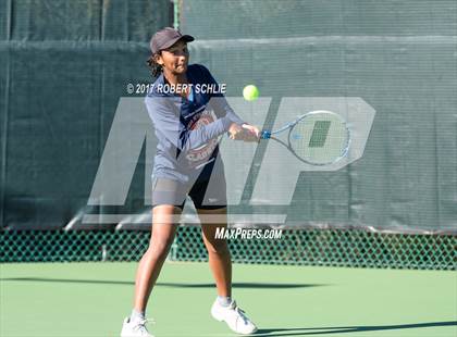 Thumbnail 3 in Dougherty Valley vs St Francis (CIF NorCal Regional Girls Tennis Championships) photogallery.