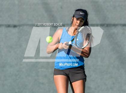 Thumbnail 3 in Dougherty Valley vs St Francis (CIF NorCal Regional Girls Tennis Championships) photogallery.
