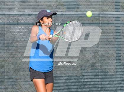 Thumbnail 3 in Dougherty Valley vs St Francis (CIF NorCal Regional Girls Tennis Championships) photogallery.