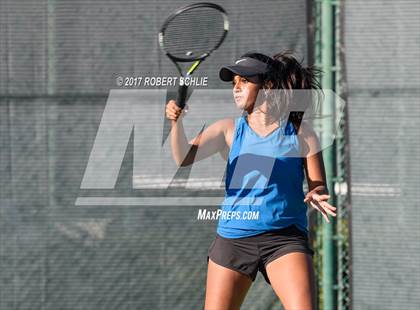 Thumbnail 2 in Dougherty Valley vs St Francis (CIF NorCal Regional Girls Tennis Championships) photogallery.