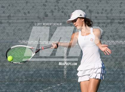 Thumbnail 3 in Dougherty Valley vs St Francis (CIF NorCal Regional Girls Tennis Championships) photogallery.